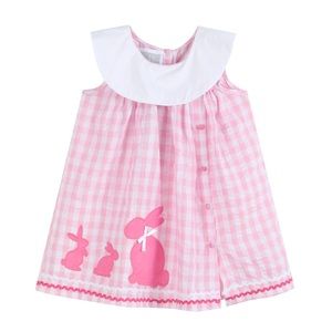 NWT Lil Cactus Gingham Bunny Family Yoke Dress 12-18 Months